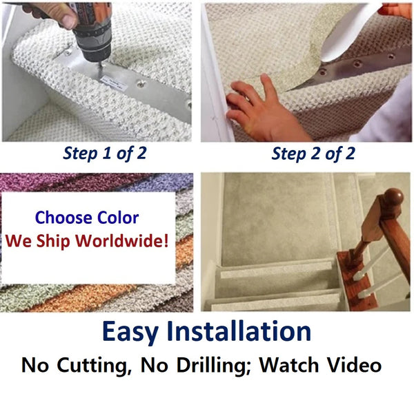 How to put Pro Tect's Carpet Protection down stairs by hand 