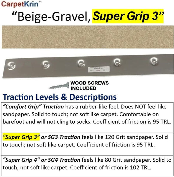 CarpetKrin, Beige-Gravel with SG3 Traction