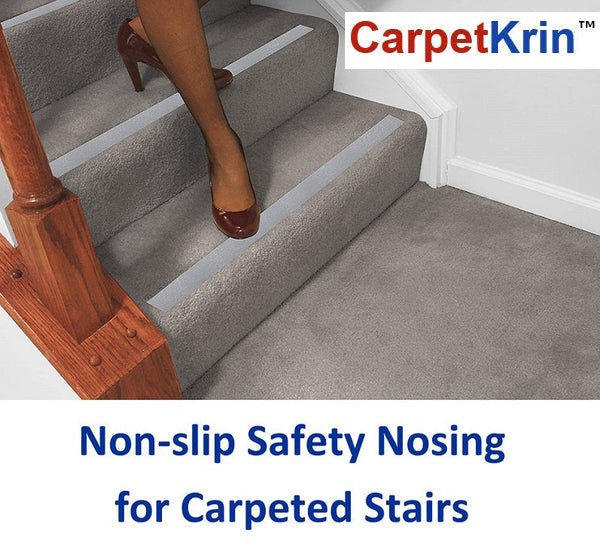CarpetKrin &trade; - Non-Slip Tack-on Strips, Gray-Croc Color, Super Grip 4 Traction