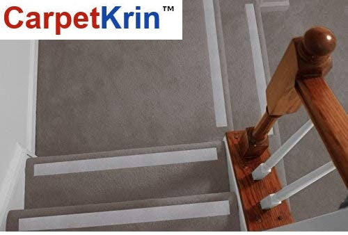 CarpetKrin &trade; - Non-Slip Tack-on Strips, Gray-Croc Color, Super Grip 4 Traction