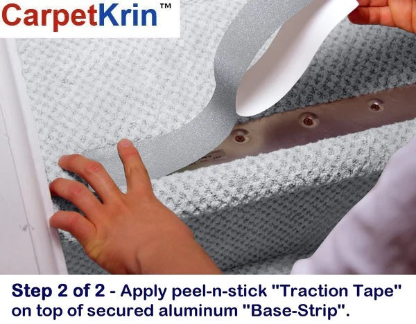 CarpetKrin &trade; - Non-Slip Tack-on Strips, Gray-Croc Color, Super Grip 4 Traction